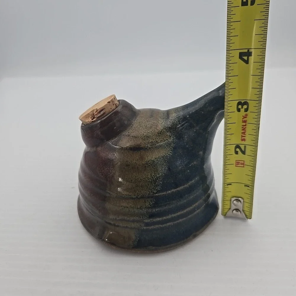 Pottery vinegar dispenser‎ Signed By Artist
